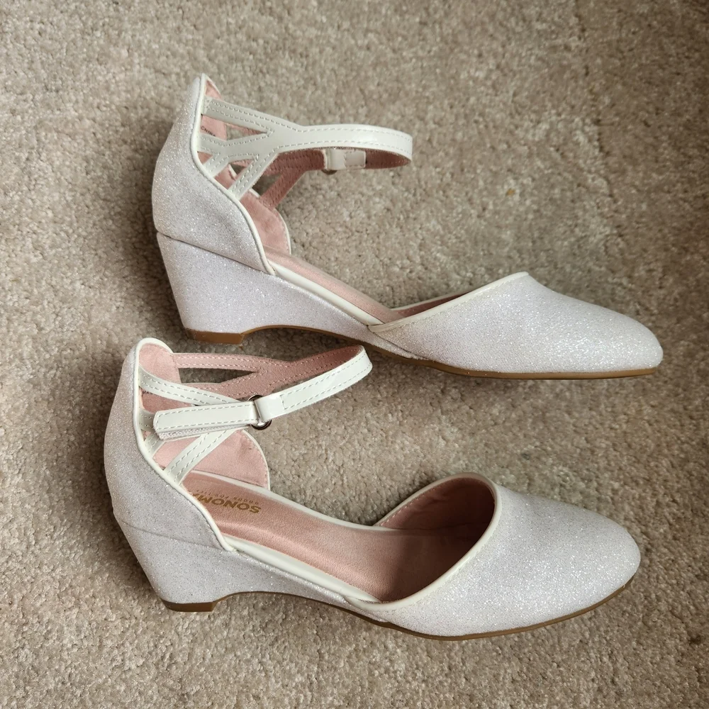 Silver Sparkle Girls Dress Shoes